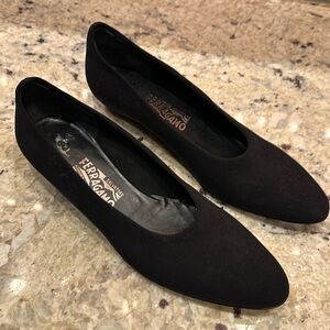 Salvatore Ferragamo flats, black, Sz 9B